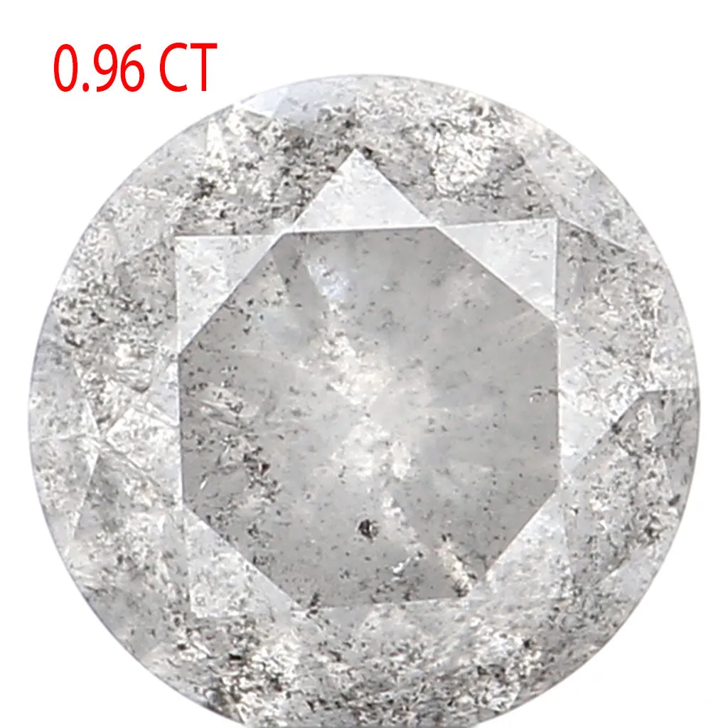 0.96 CT Natural Loose Round Shape Diamond Grey Color Round Cut Diamond 6.05 MM Natural Loose Diamond Round Brilliant Cut Diamond