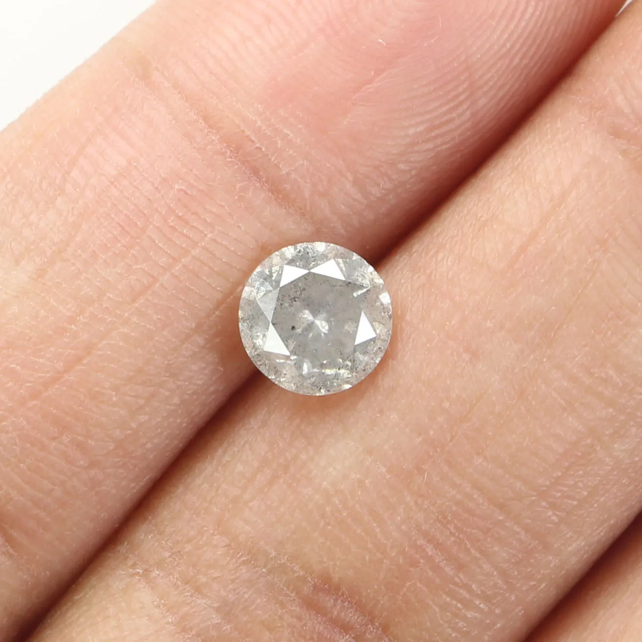 0.96 CT Natural Loose Round Shape Diamond Grey Color Round Cut Diamond 6.05 MM Natural Loose Diamond Round Brilliant Cut Diamond