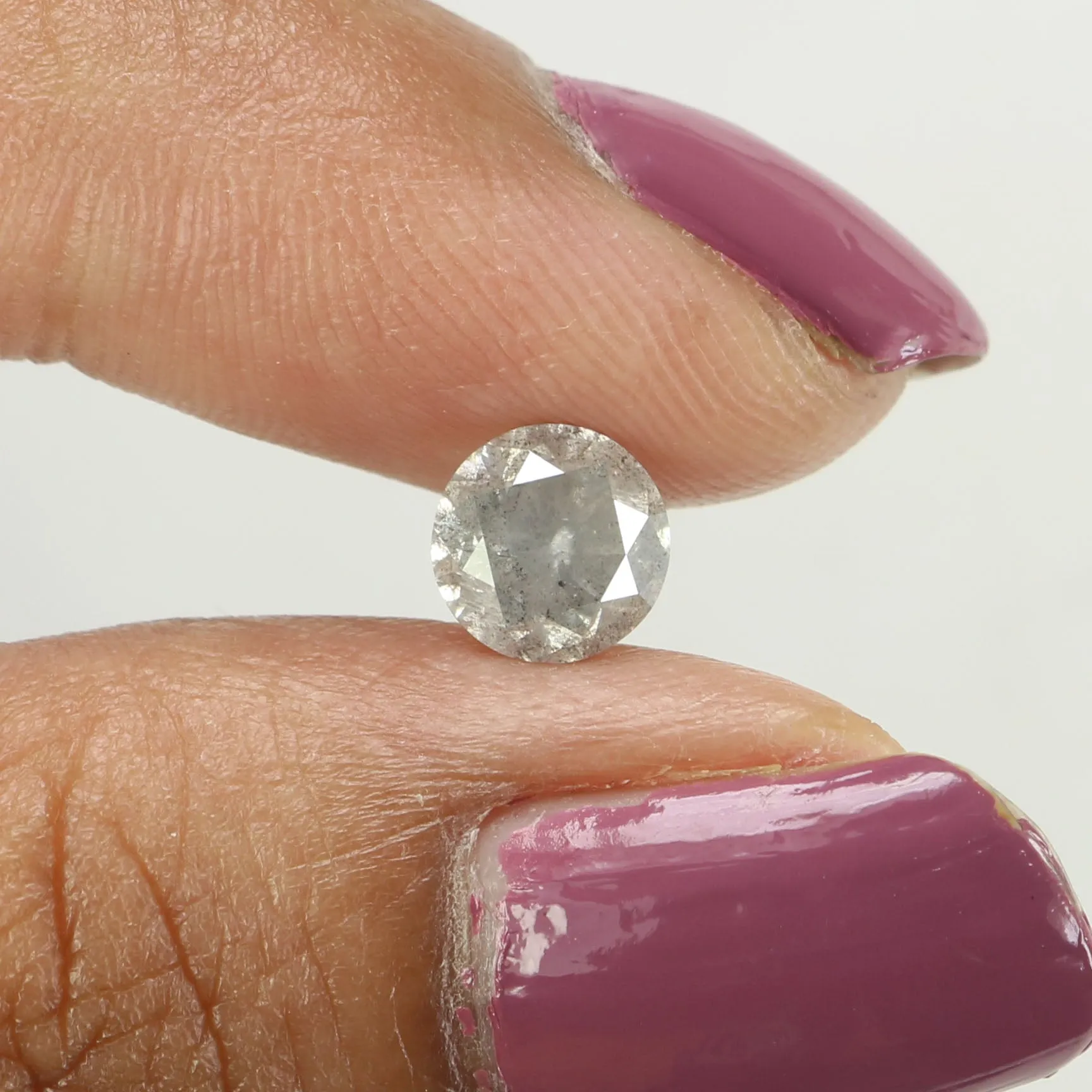 0.96 CT Natural Loose Round Shape Diamond Grey Color Round Cut Diamond 6.05 MM Natural Loose Diamond Round Brilliant Cut Diamond