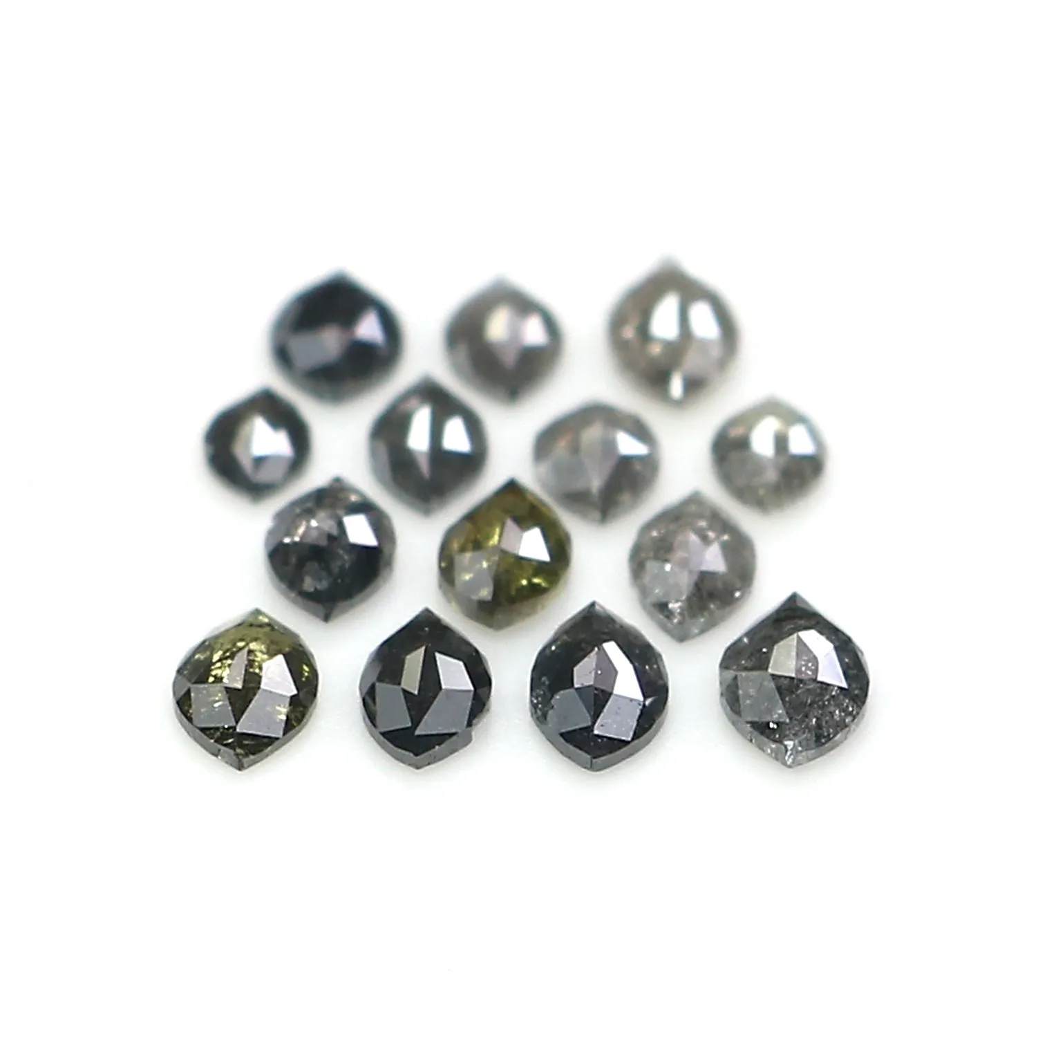 1.00 CT Natural Loose Marquise Shape Diamond Salt And Pepper Marquise Cut Diamond 3.15 MM Black Grey Color Marquise Rose Cut Dia