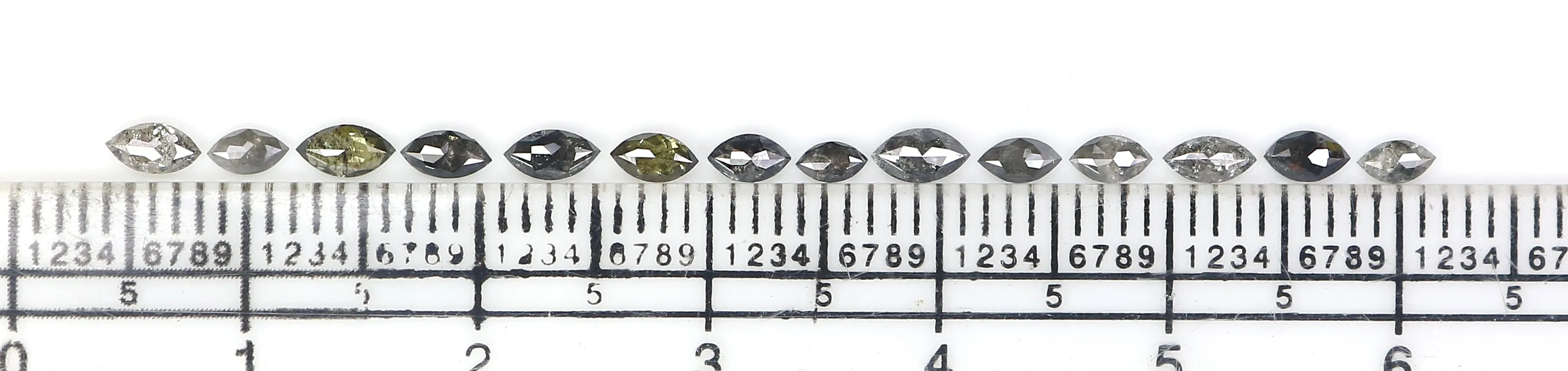 1.00 CT Natural Loose Marquise Shape Diamond Salt And Pepper Marquise Cut Diamond 3.15 MM Black Grey Color Marquise Rose Cut Dia