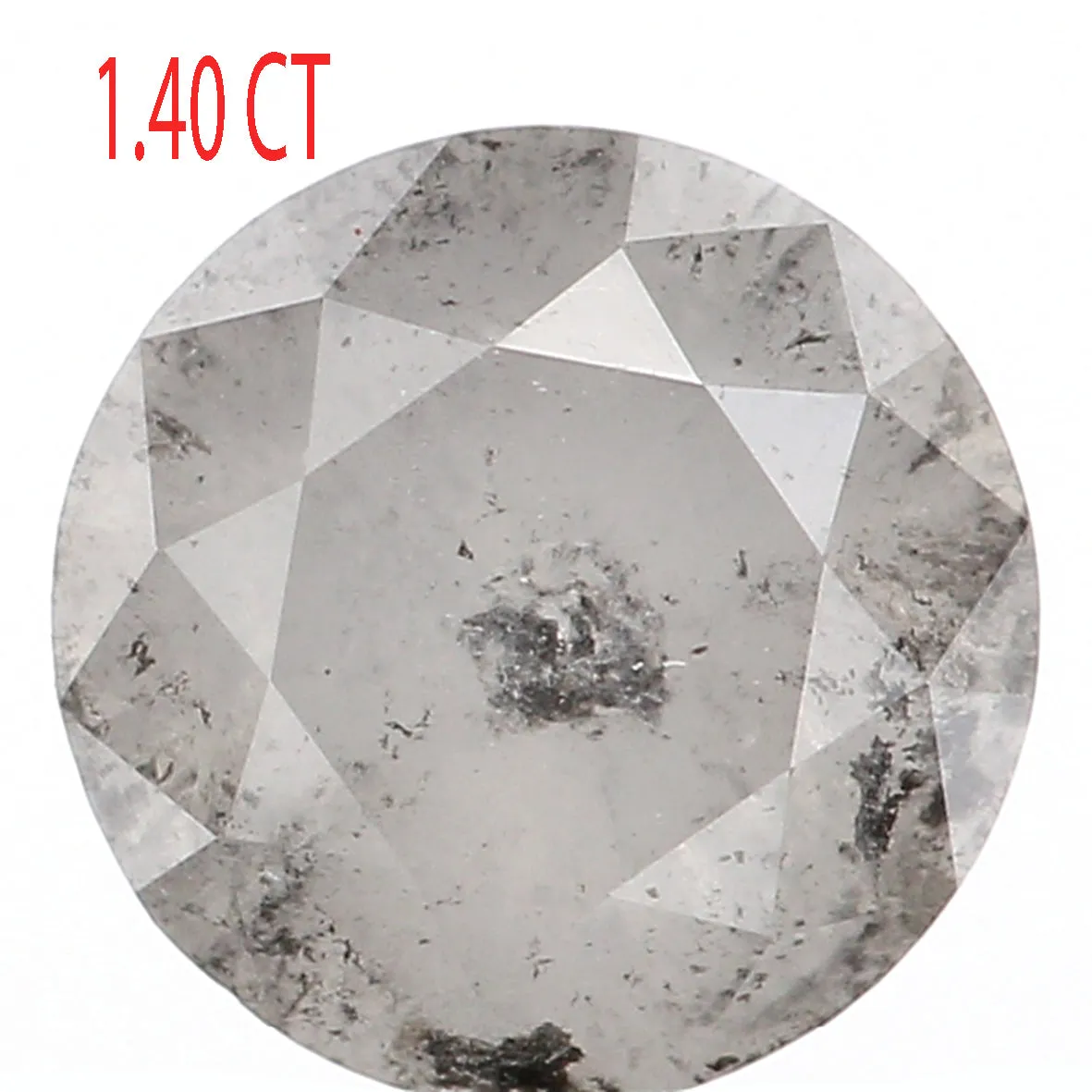 1.40 CT Natural Loose Round Shape Diamond Grey Color Round Cut Diamond 6.80 MM Natural Loose Grey Diamond Round Brilliant Cut Di