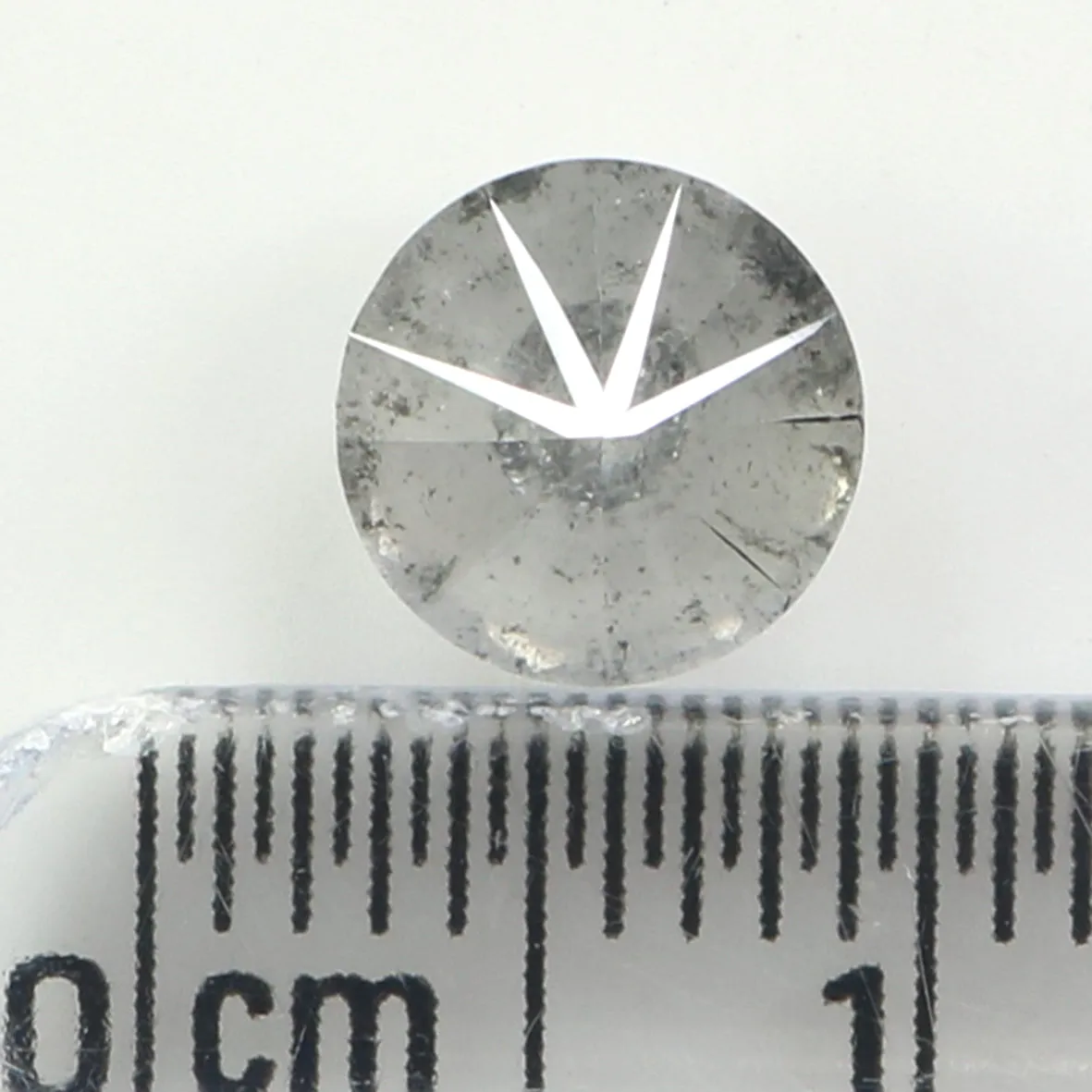 1.40 CT Natural Loose Round Shape Diamond Grey Color Round Cut Diamond 6.80 MM Natural Loose Grey Diamond Round Brilliant Cut Di