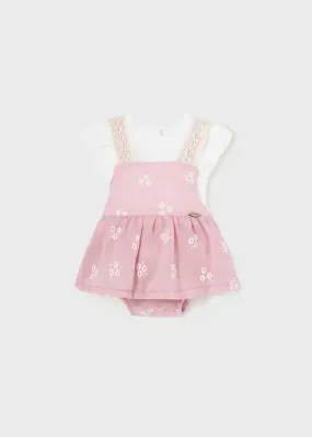 1836 - Dungaree skirt set for newborn girl - Tulita