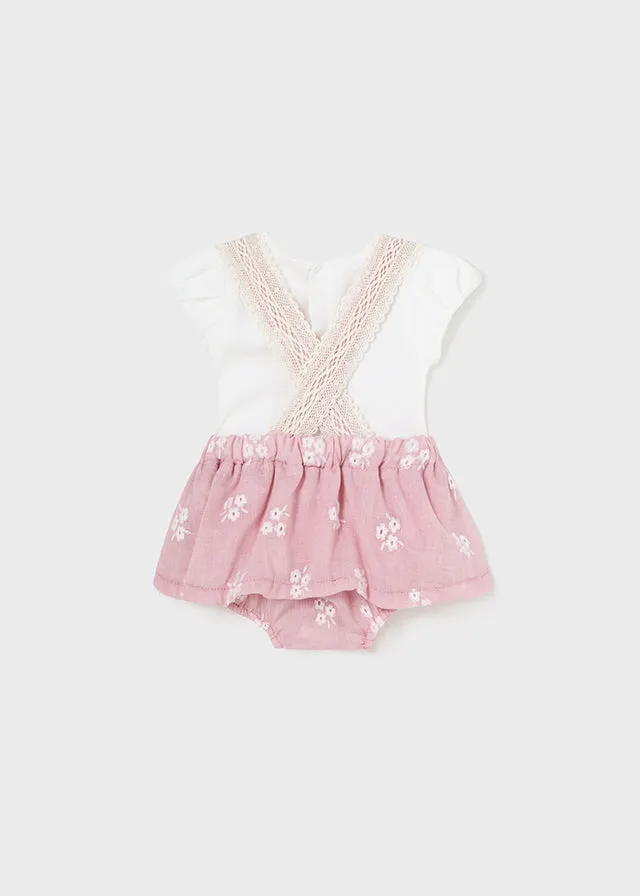 1836 - Dungaree skirt set for newborn girl - Tulita