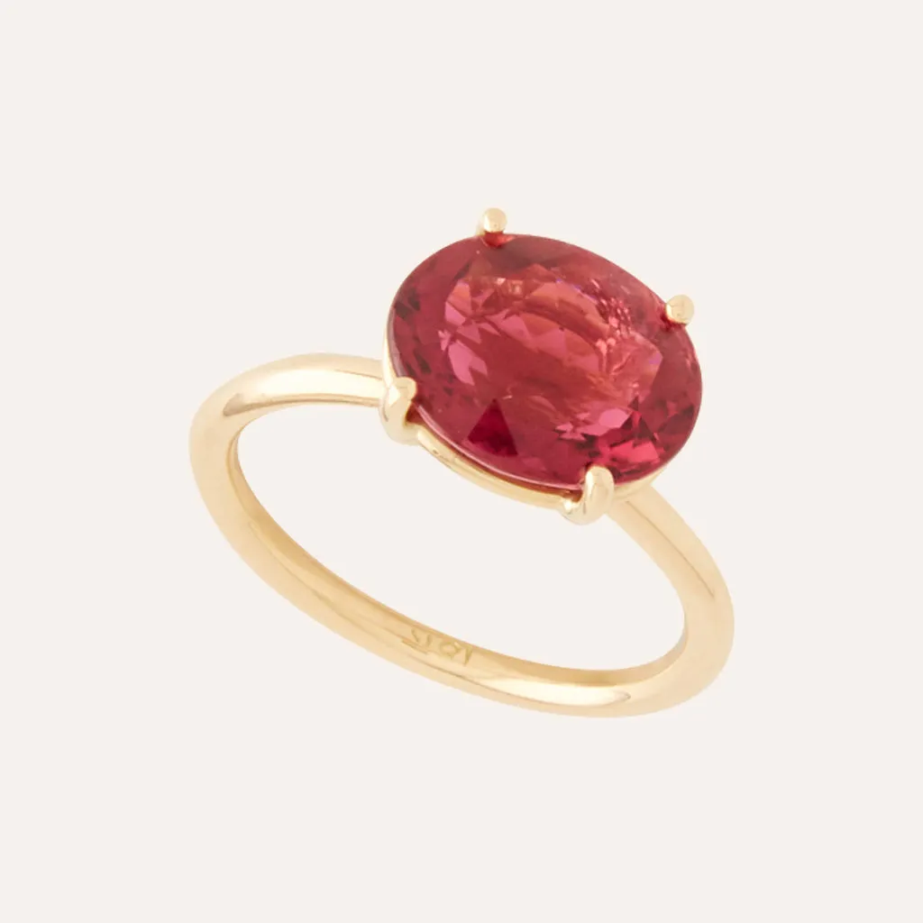 18K Pink Tourmaline Ring