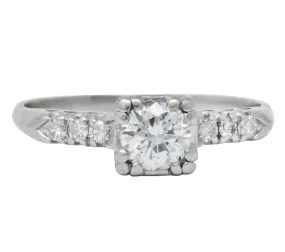 1940's Retro 0.50 CTW Diamond Platinum Engagement Ring