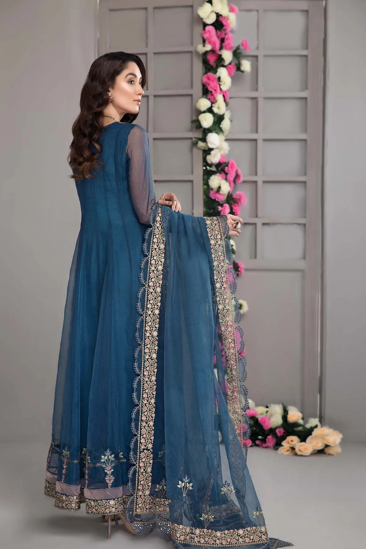 3 Pc Embroidered Organza Suit CMA21-11