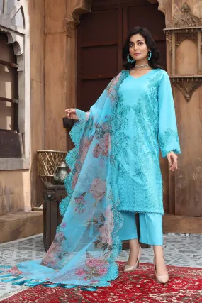 3-Pc Unstitched Embroidered Suit RM22-31