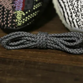 3M Reflective Dark Grey Solid Shoelaces with Dark Grey Aglets | 120cm Capswag