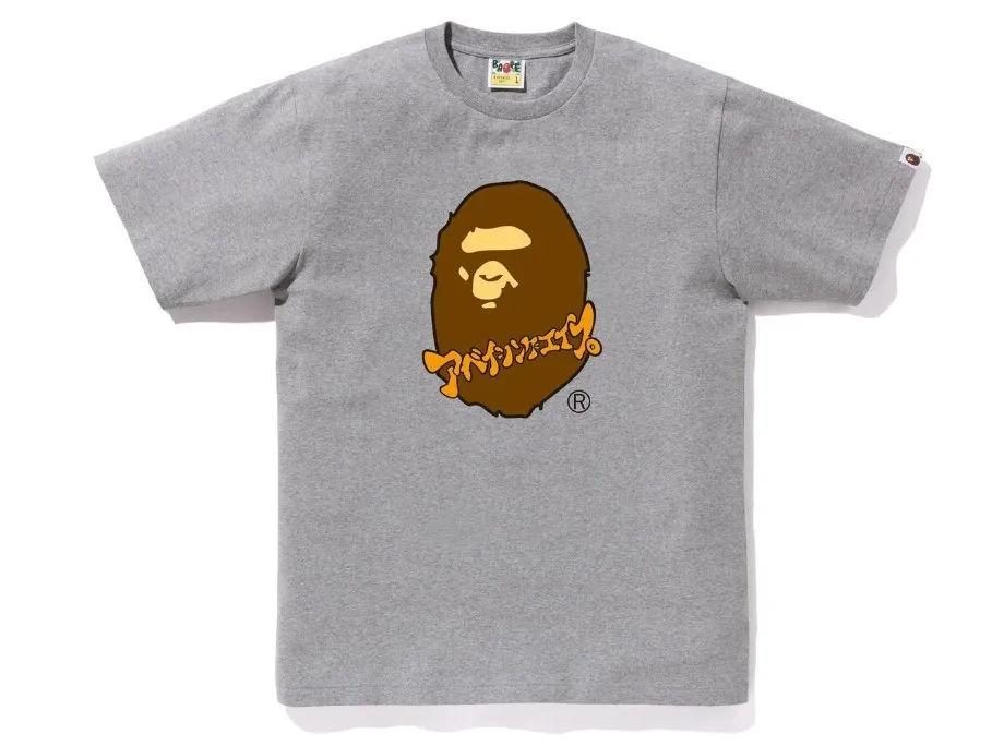 A BATHING APE  |Crew Neck Street Style Plain Cotton Short Sleeves Logo