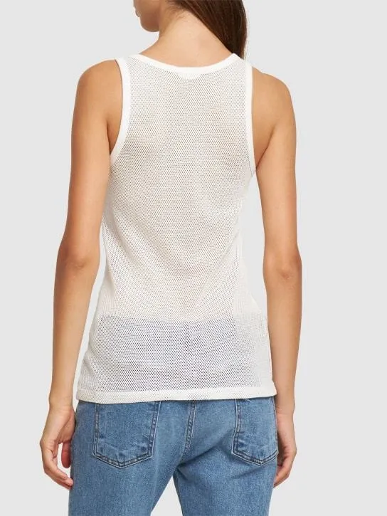 Acne Studios  |Crew Neck Street Style Plain Cotton Logo Sheer