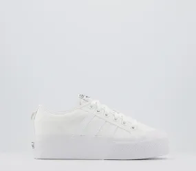 adidas Nizza Platform White White White Uk Size 4