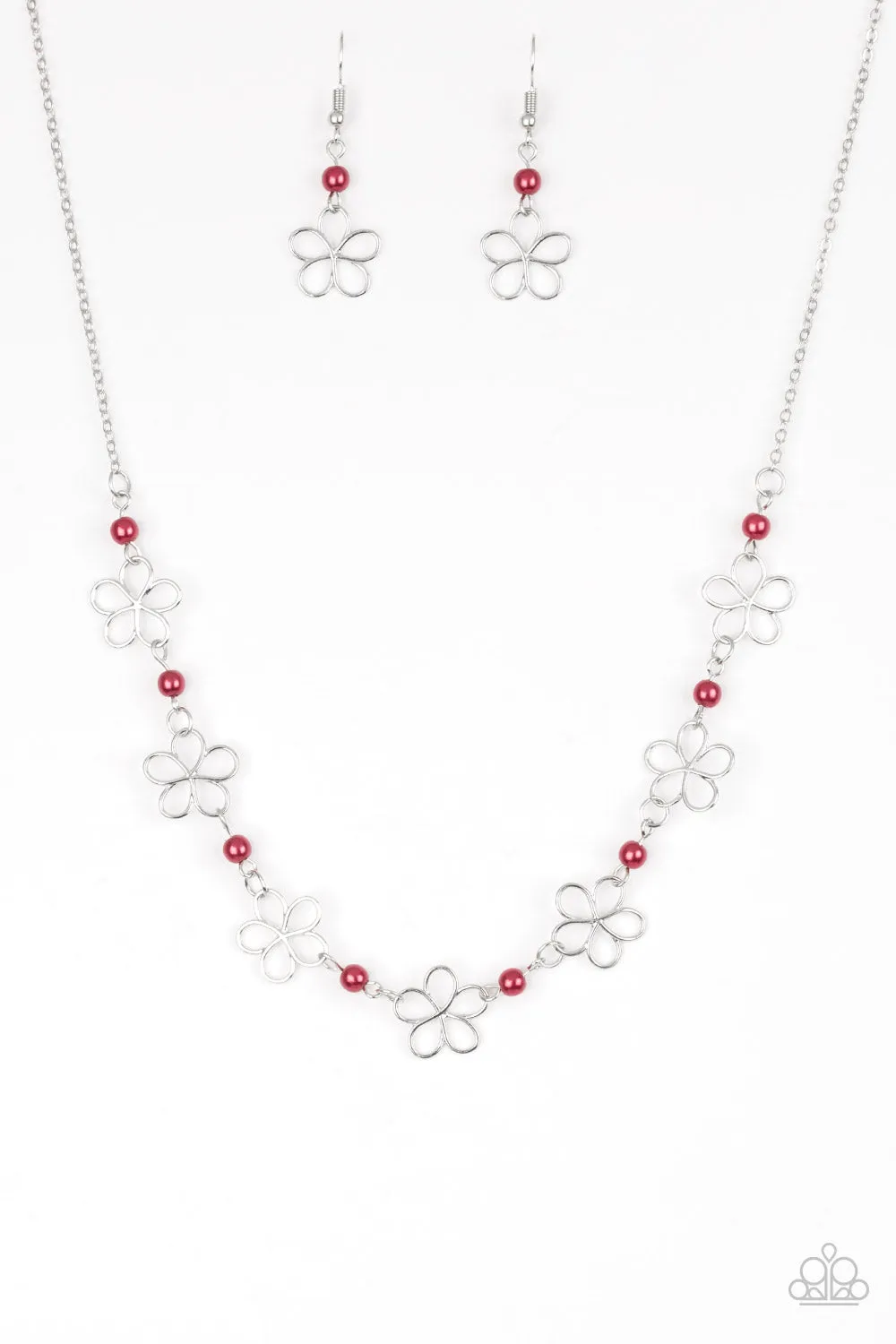 Always Abloom - Red Necklace