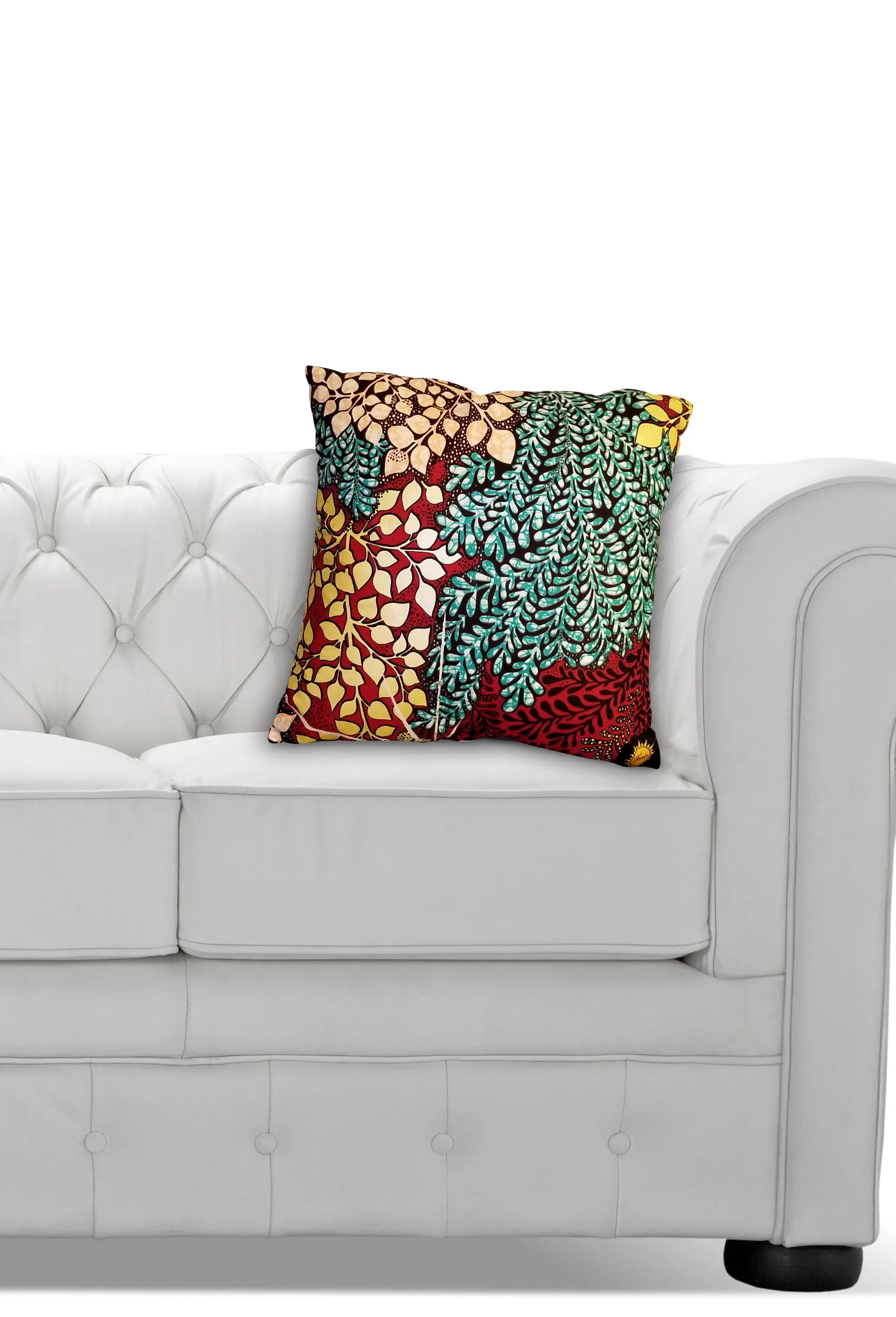 Ankara Square Cotton Pillow Cover & Insert Multi