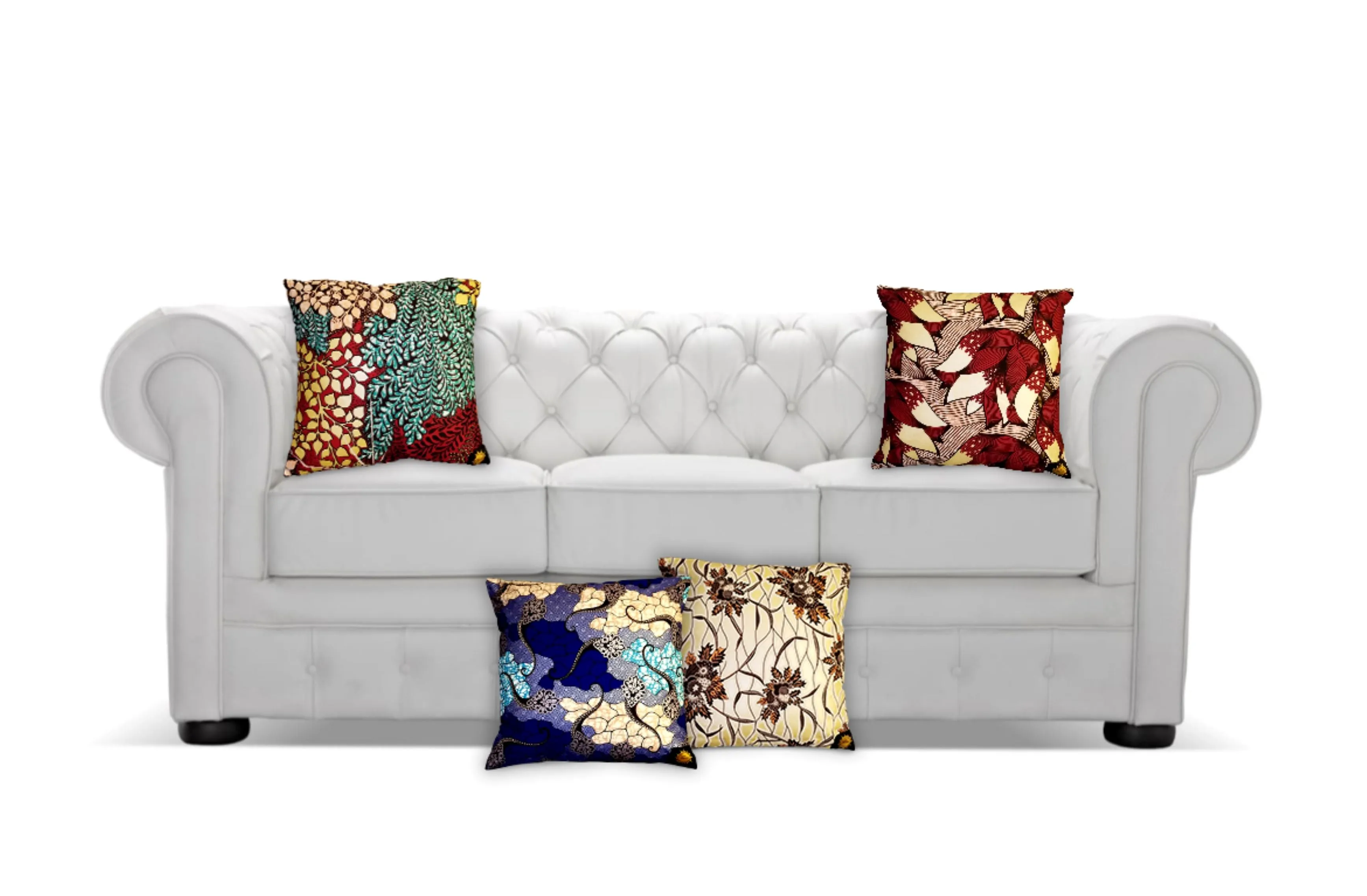 Ankara Square Cotton Pillow Cover & Insert Multi