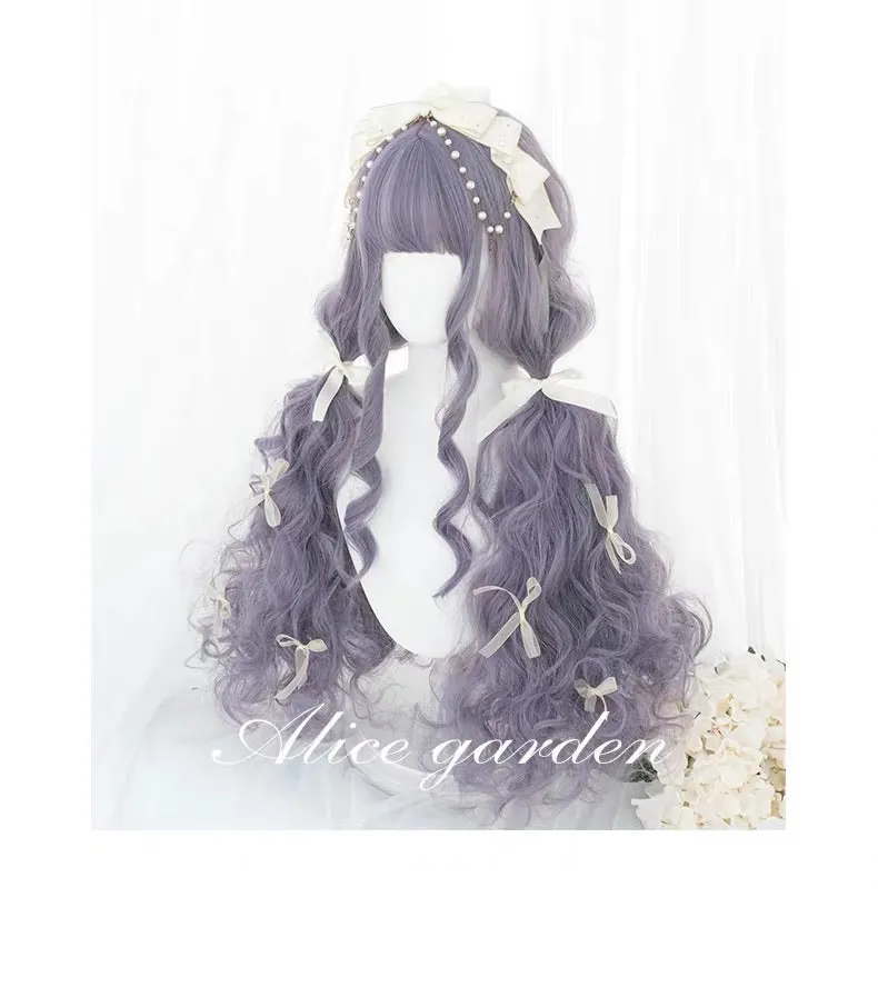 astrological witch grey purple hair wigs