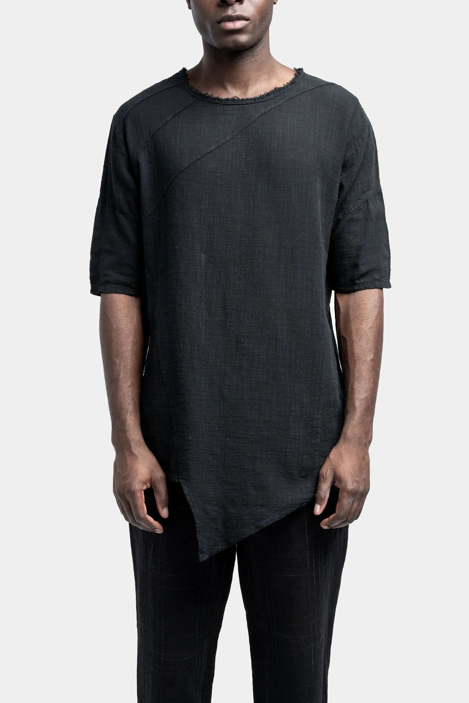 Asymmetrical cotton t-shirt