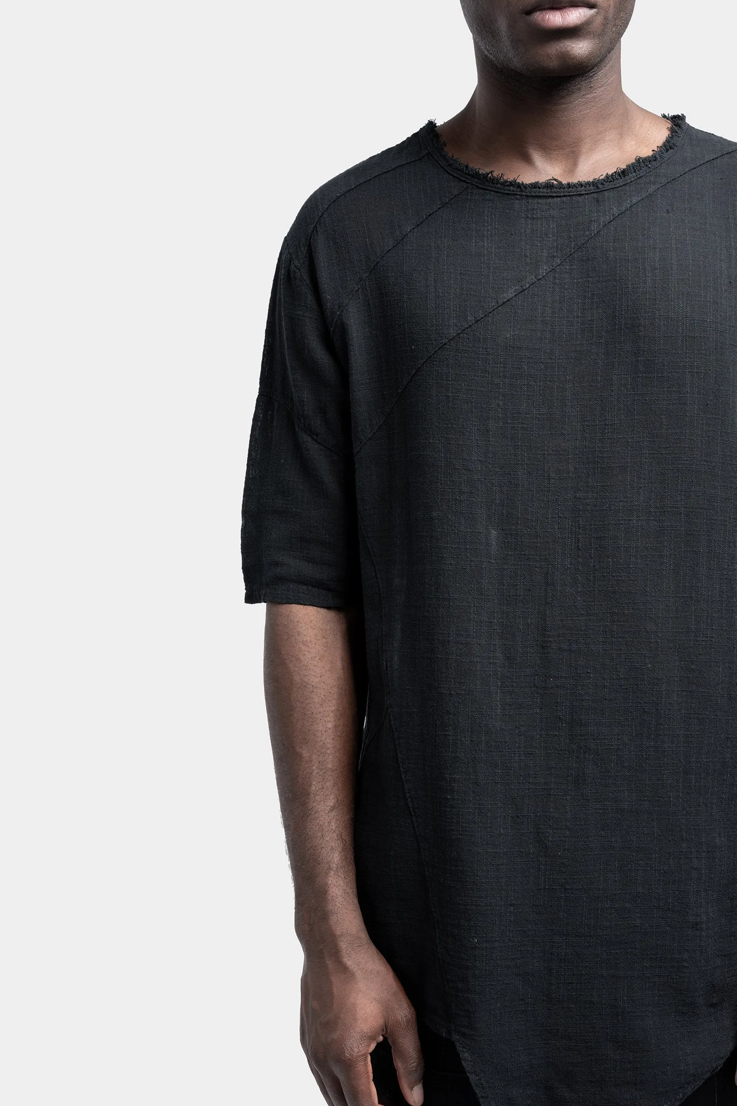 Asymmetrical cotton t-shirt