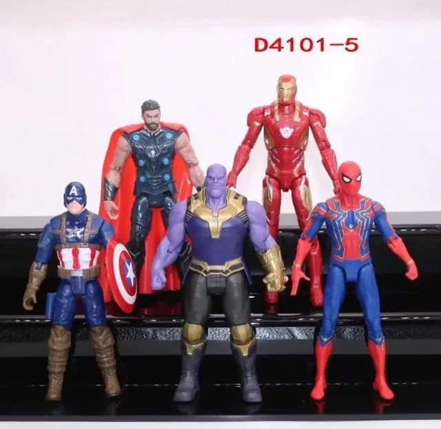 Avengers 3 civil war Hulk Iron Man Spiderman Thanos Vision Captain America Ant Man Thor Loki PVC Action Figure Set Kids Toys