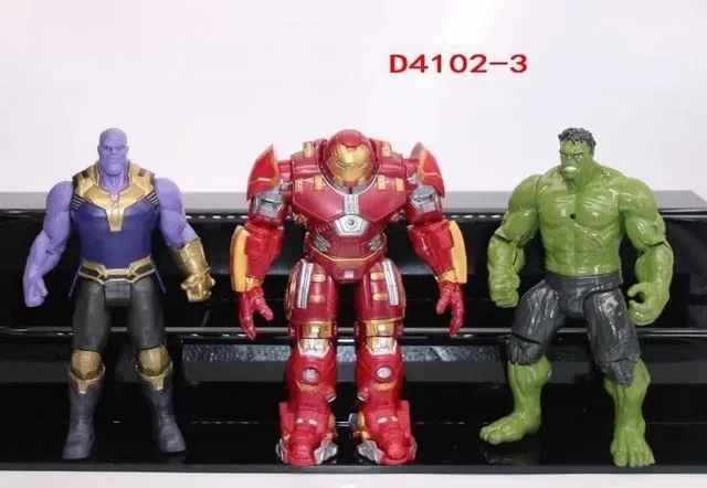 Avengers 3 civil war Hulk Iron Man Spiderman Thanos Vision Captain America Ant Man Thor Loki PVC Action Figure Set Kids Toys