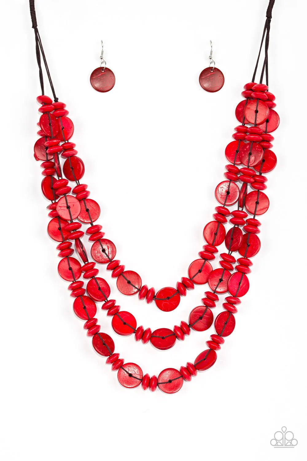 Barbados Bopper - Red Necklace