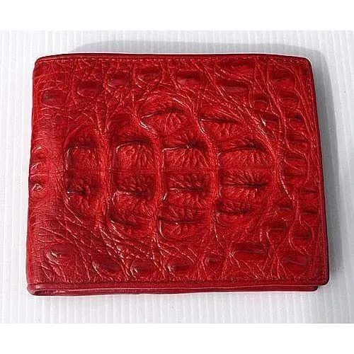 Big Red Hornback Crocodile Mens Wallet