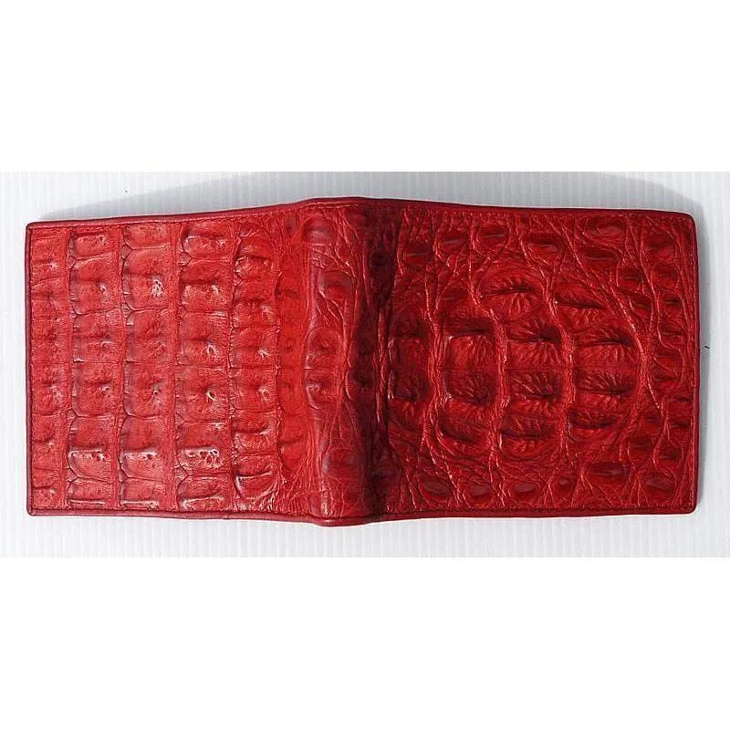 Big Red Hornback Crocodile Mens Wallet