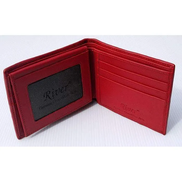 Big Red Hornback Crocodile Mens Wallet