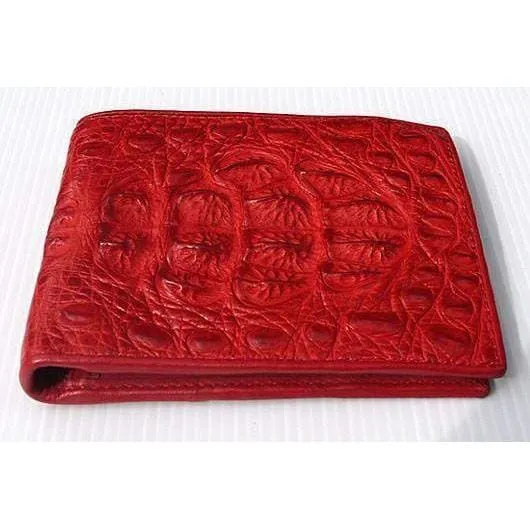 Big Red Hornback Crocodile Mens Wallet