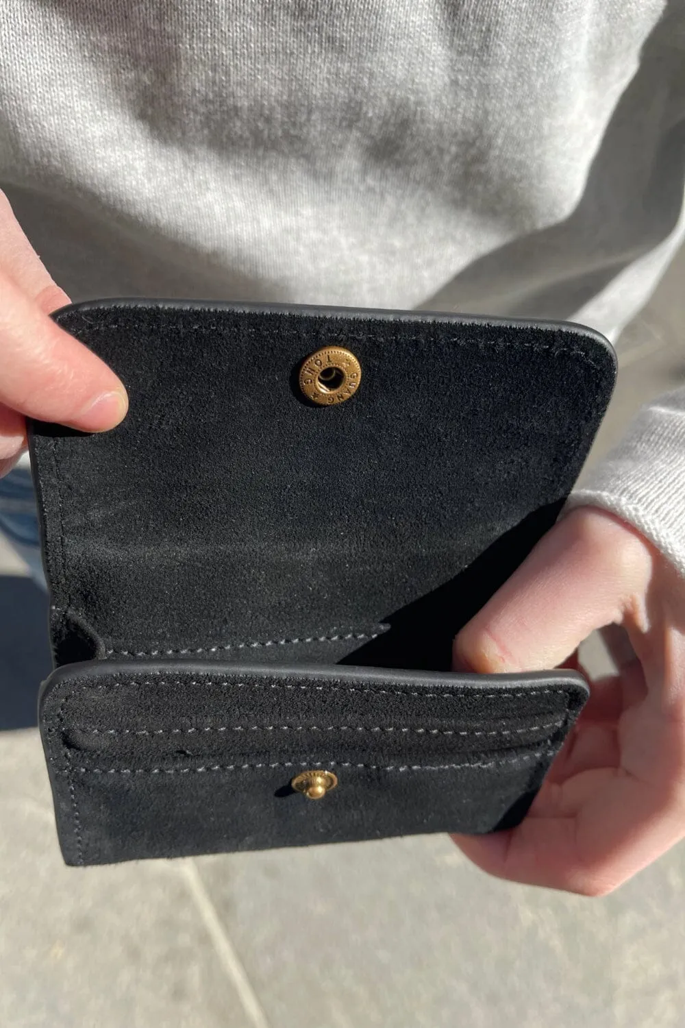 Black Suede Wallet