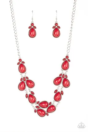 Botanical Banquet - Red Necklace