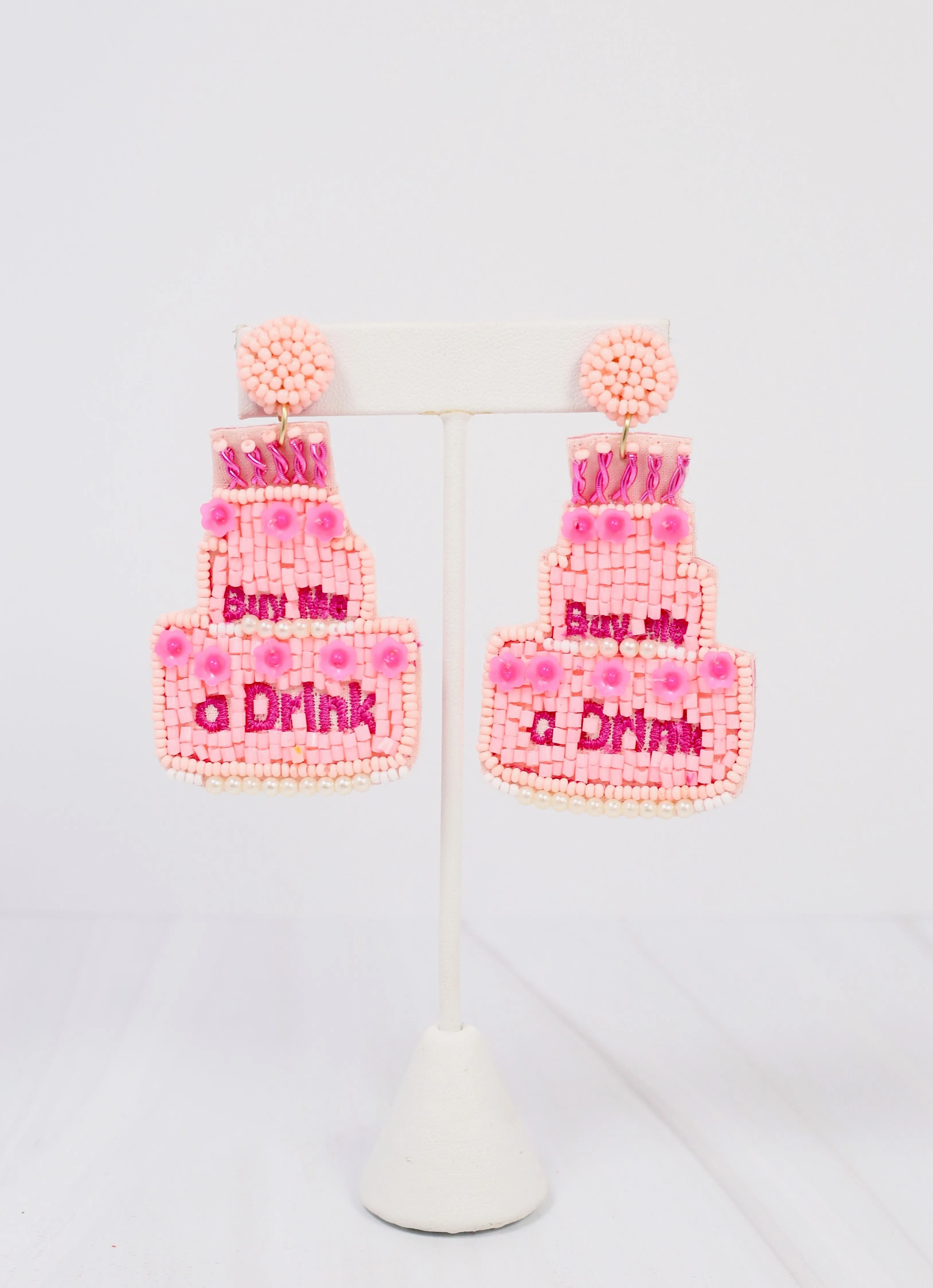 Buy Me a Drink Birthday Earring PINK