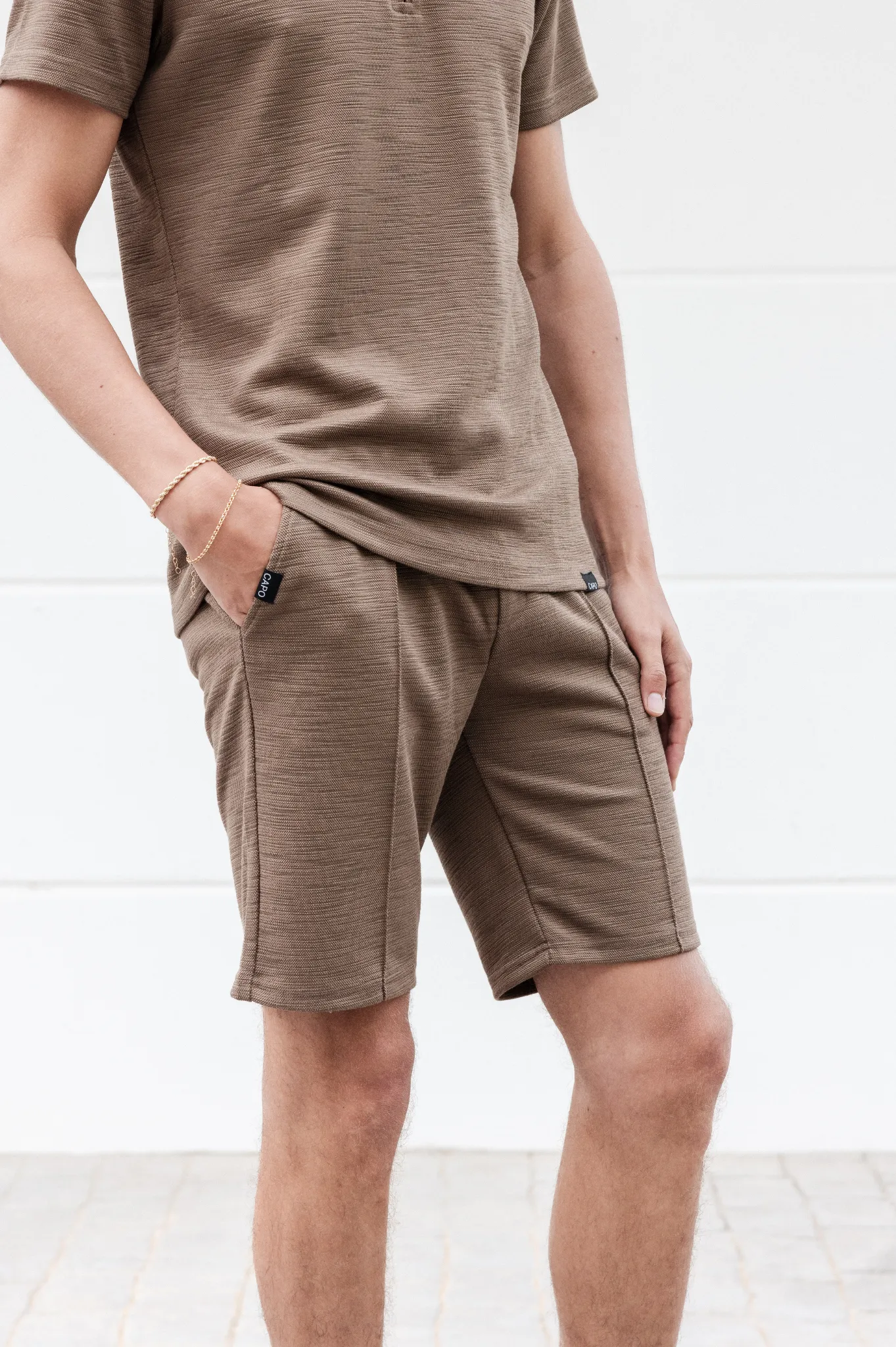 Capo INTERLOCK SLUB Short - Mocha