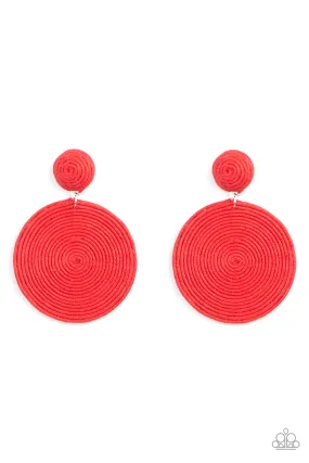 Circulate The Room - Red Post Earring