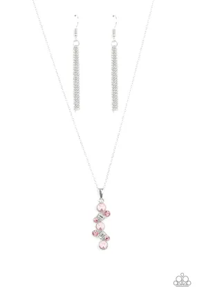 Classically Clustered - Pink Necklace