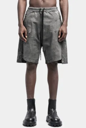 Cold dyed drawstring shorts, Anthra salt