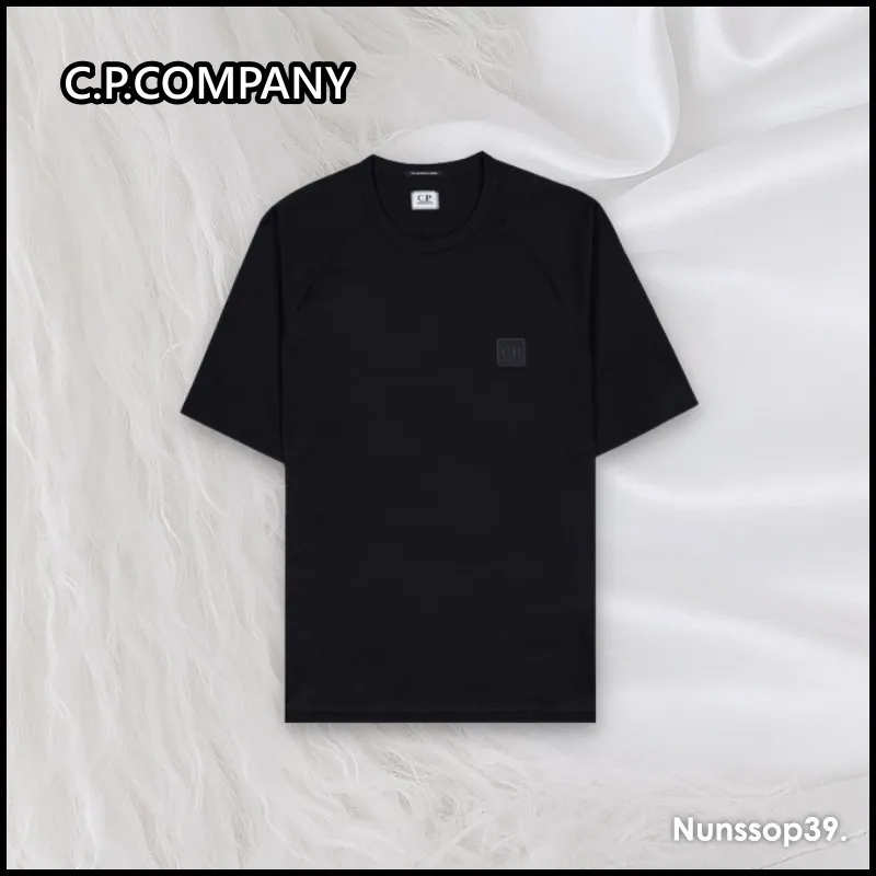 C.P. Company  |Crew Neck Street Style Plain Cotton Short Sleeves Logo