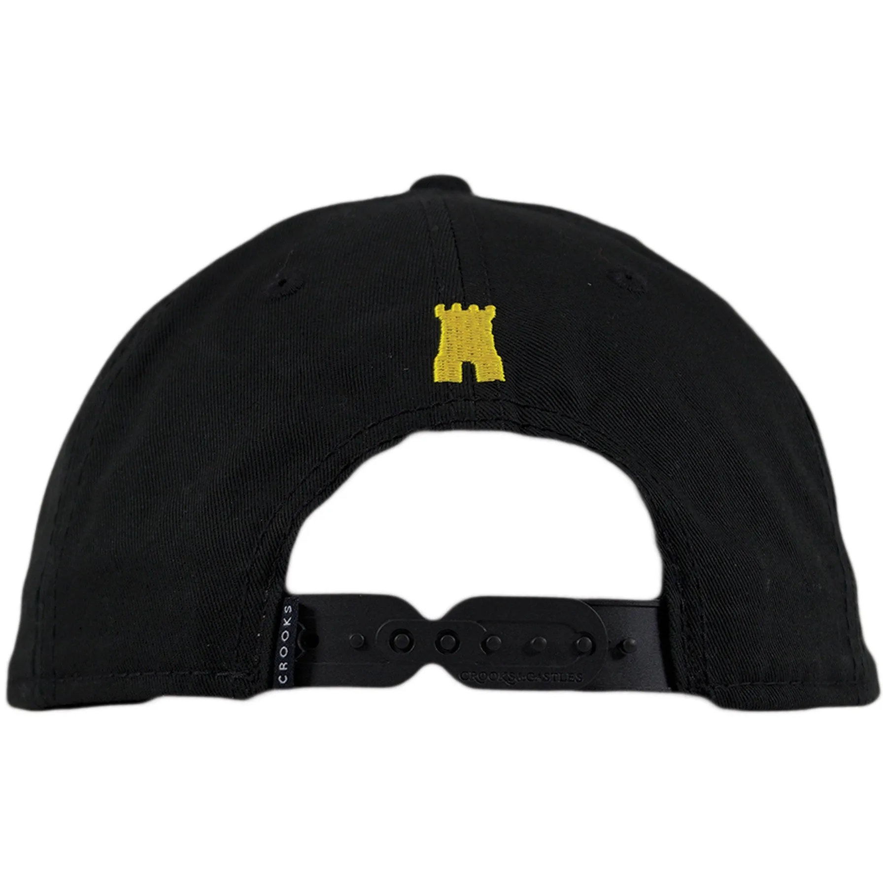 Crooks and Castles Black and Gold Woven Chain Snapback Hat