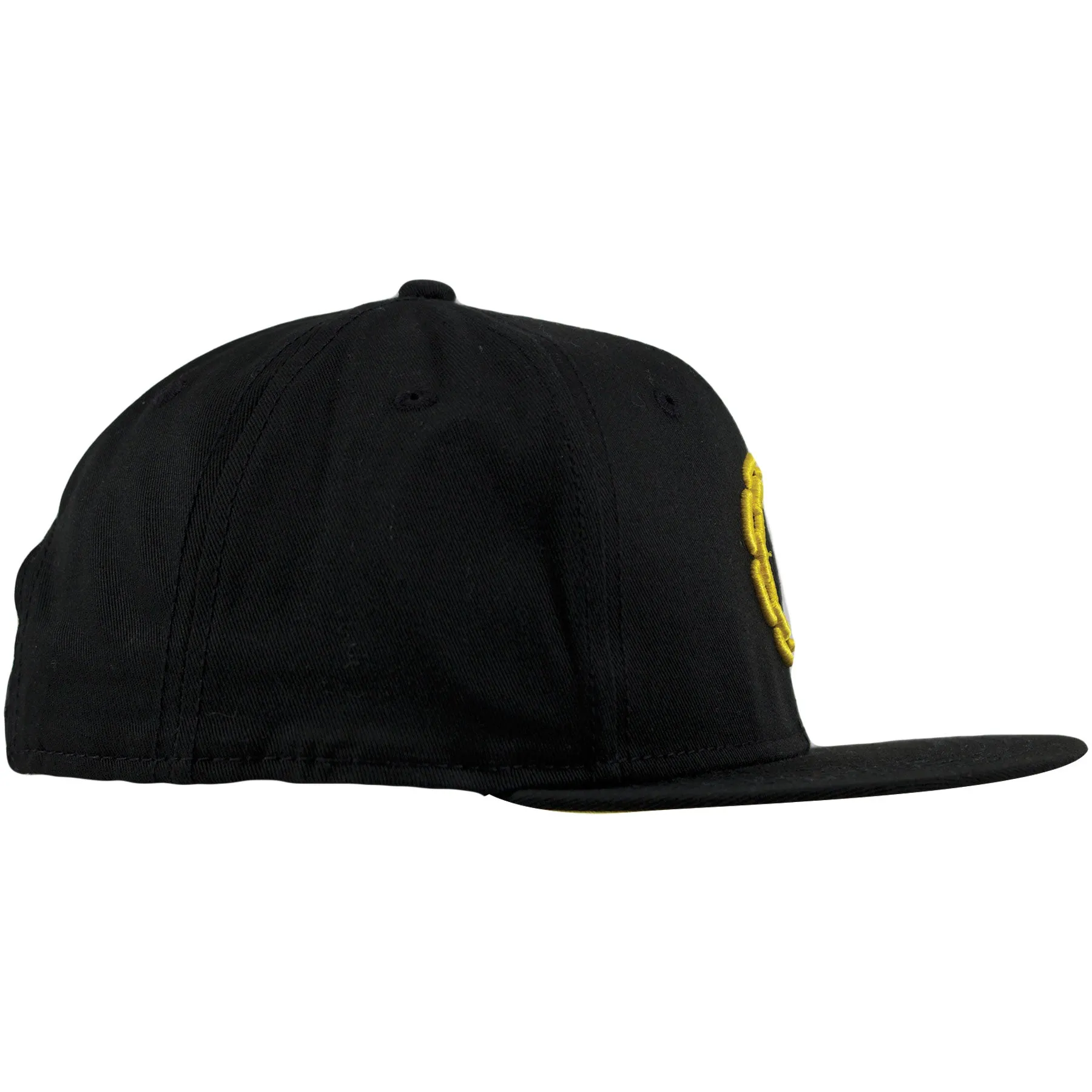 Crooks and Castles Black and Gold Woven Chain Snapback Hat