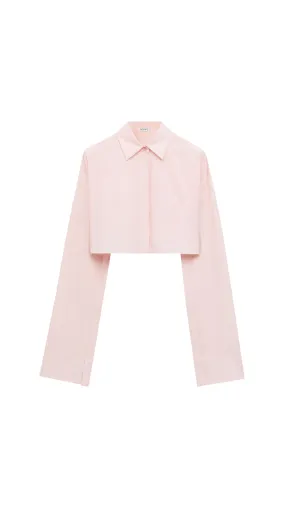 Cropped Shirt in Cotton - Cotton Candy