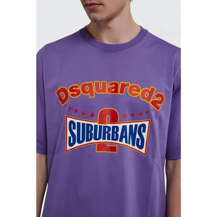 D SQUARED2  |Crew Neck Street Style Cotton Short Sleeves Logo Luxury