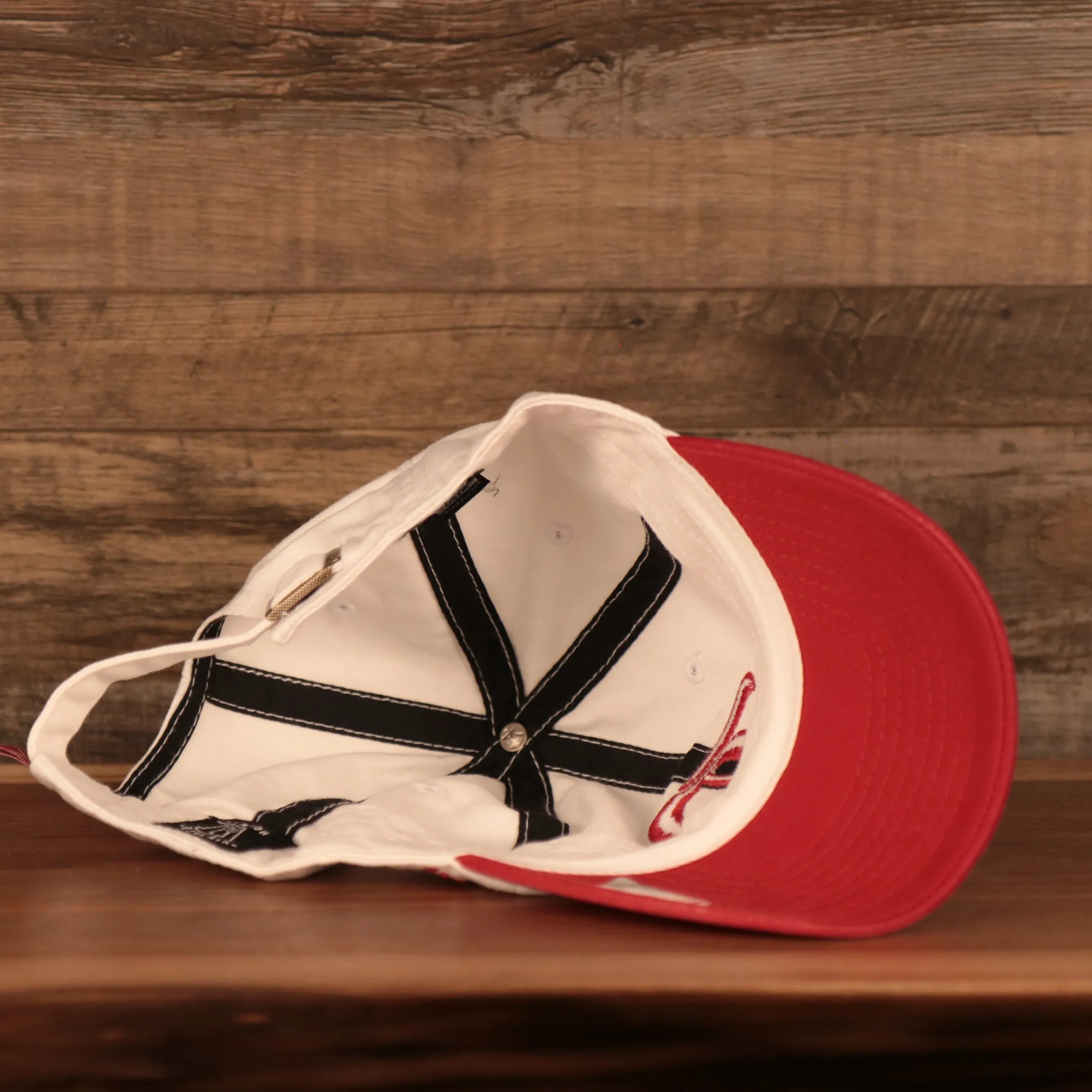 Detroit Red Wings Cream and Red Retro Adjustable Dad Hat