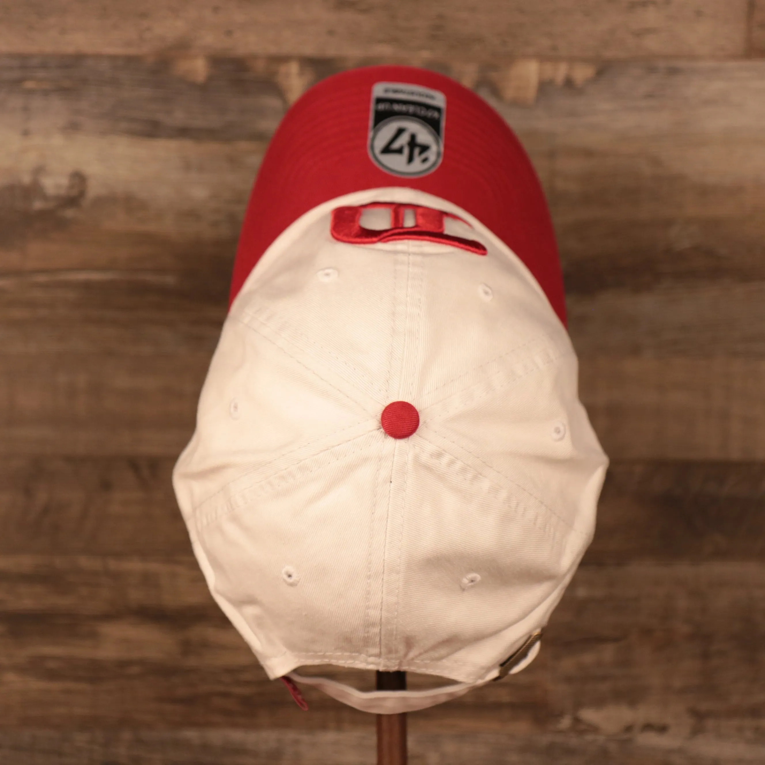 Detroit Red Wings Cream and Red Retro Adjustable Dad Hat