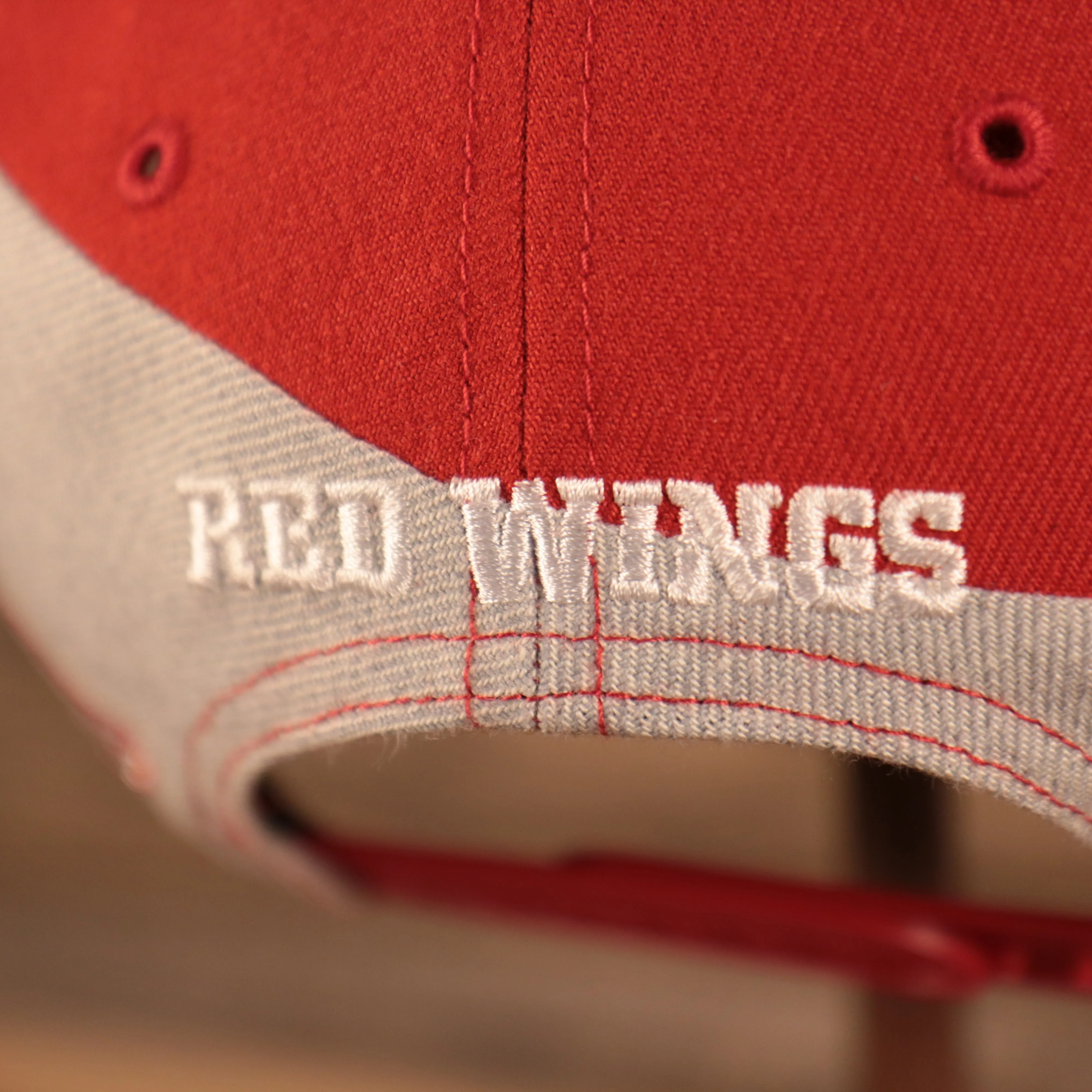 Detroit Red Wings Red Wings Lettering All Over Logo | Red Snapback Hat