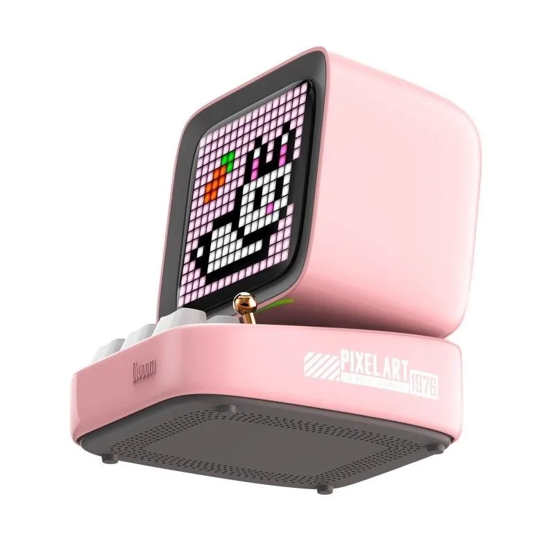 Divoom Ditoo Pro Retro Pixel Art Bluetooth Speaker 15 Watt Pink