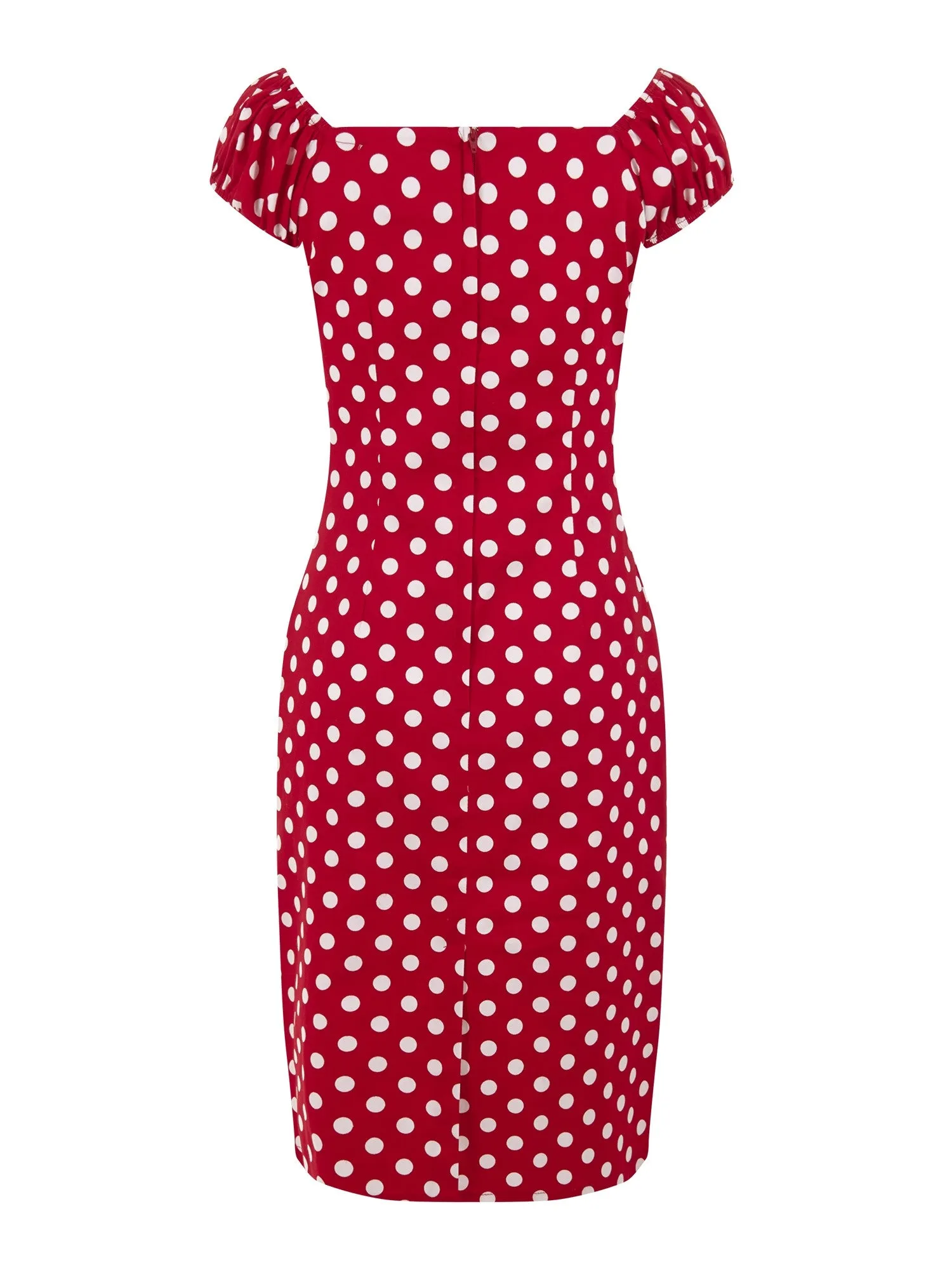 Dolores Dress in Red/White Polka (XXS ONLY)