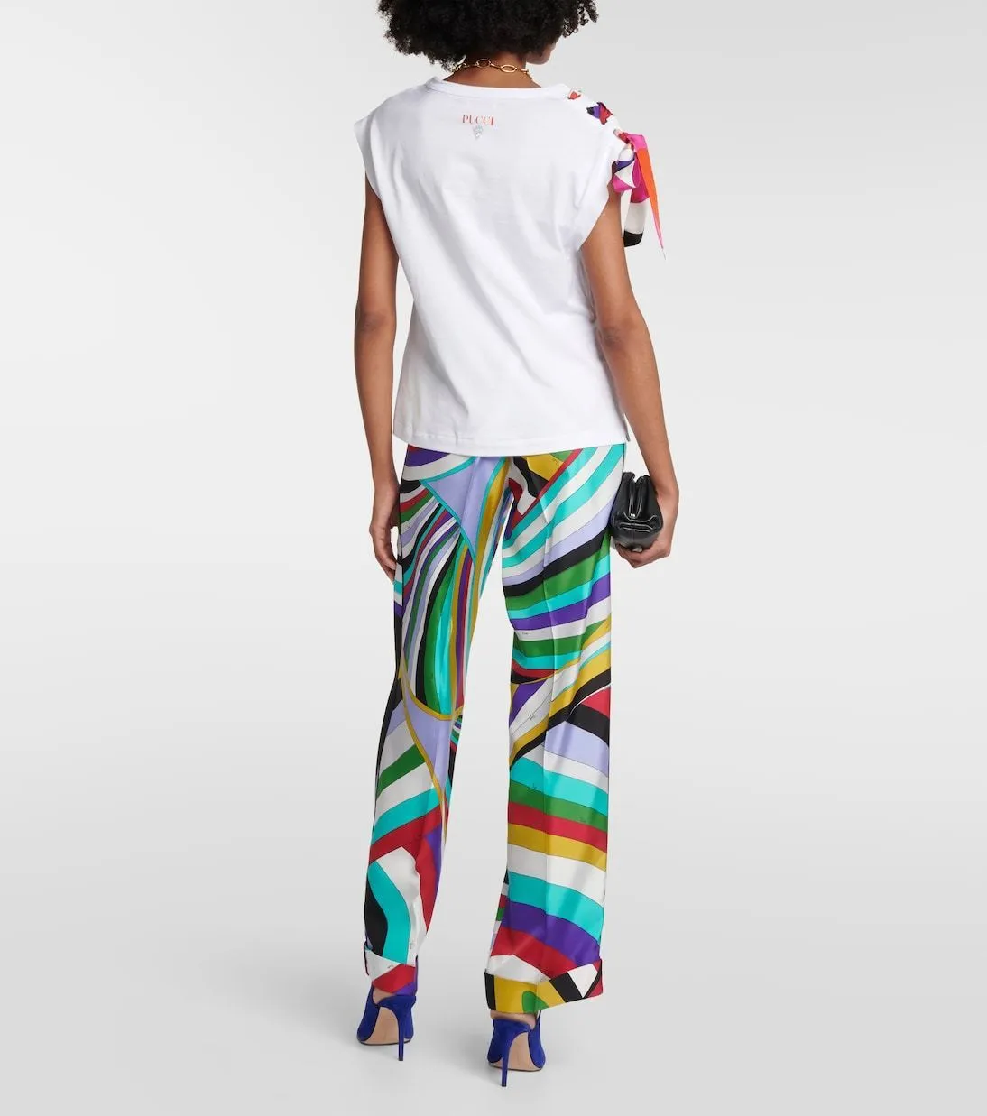 Emilio Pucci  |Crew Neck Sleeveless Street Style Plain Cotton