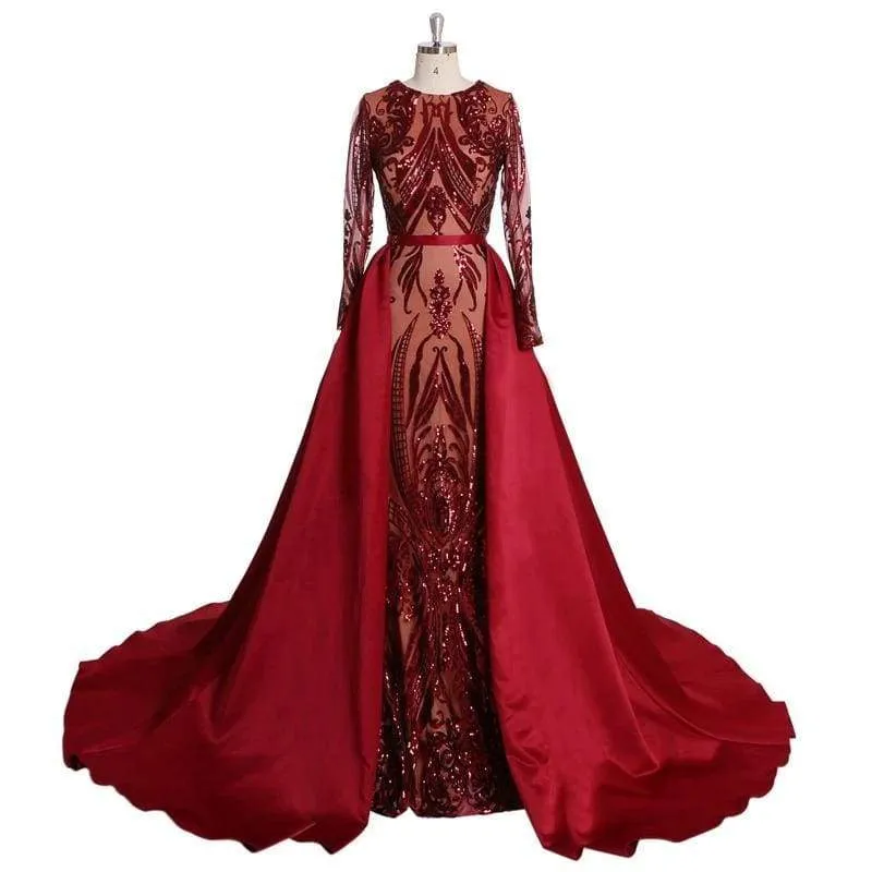 Evening Dress Drag Sofia (Burgundy or Green)