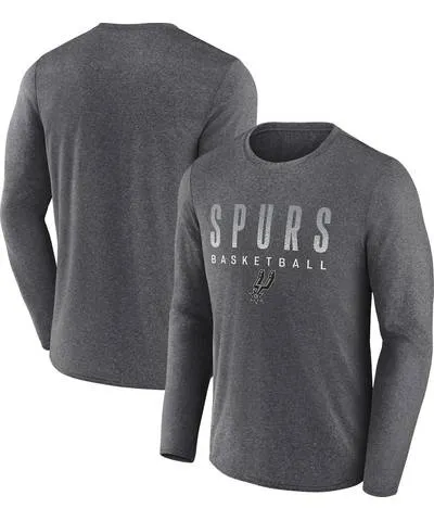 Fanatics Men's Fanatics Heathered Charcoal San Antonio Spurs Where Legends Play Iconic Practice Long Sleeve T-shirt